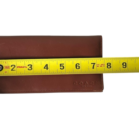 COACH Brown Smooth LEATHER WALLET WITH ID Pouch Coin Pouch. - Picture 9 of 10